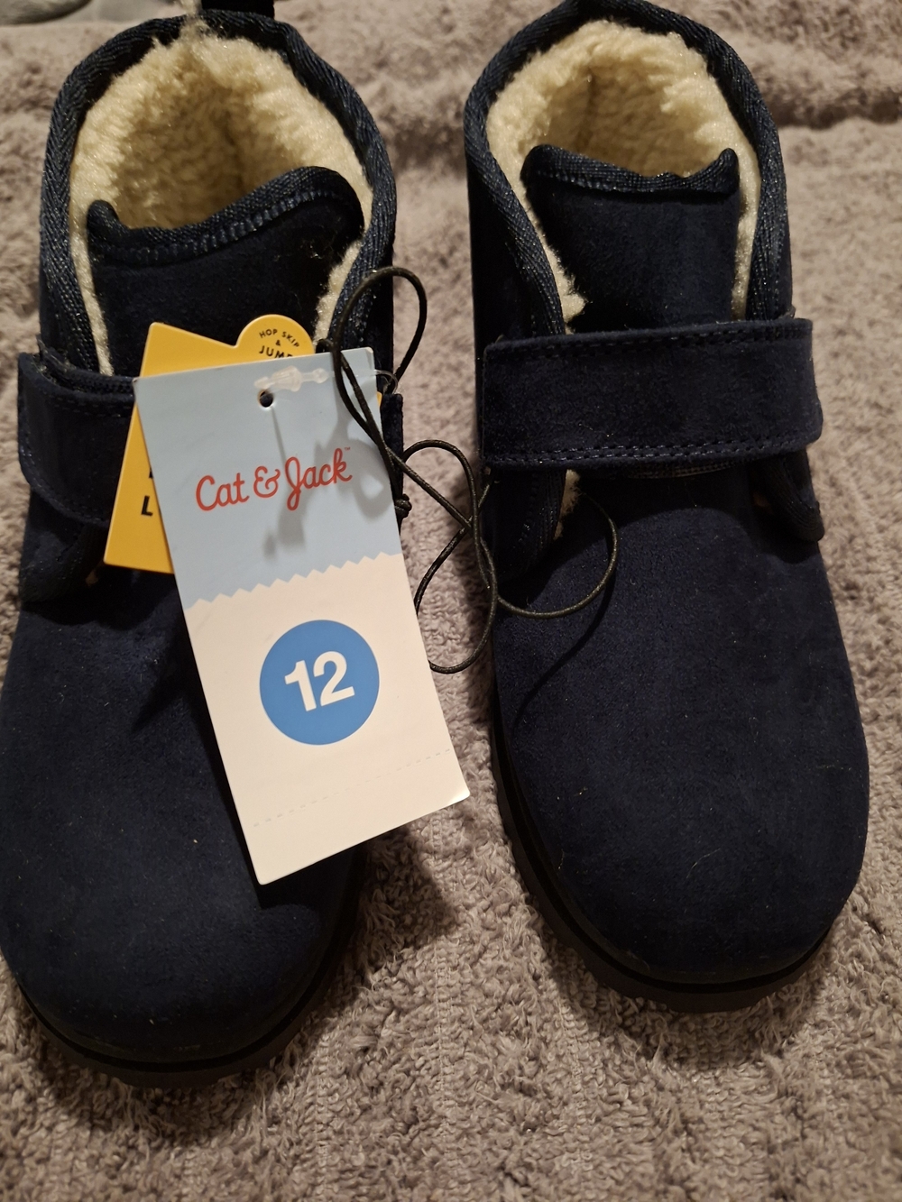 Cat & Jack Toddler Navy Blue Cozy Winter Boots Size 12(S0126)
